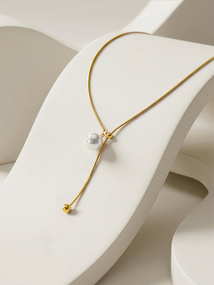 IXIA by GIVA Late Night Gold Plated Lariat Necklace