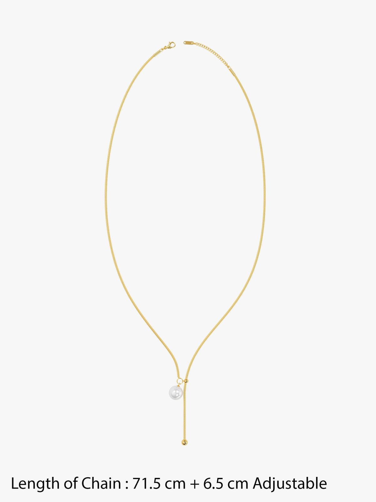 IXIA by GIVA Late Night Gold Plated Lariat Necklace