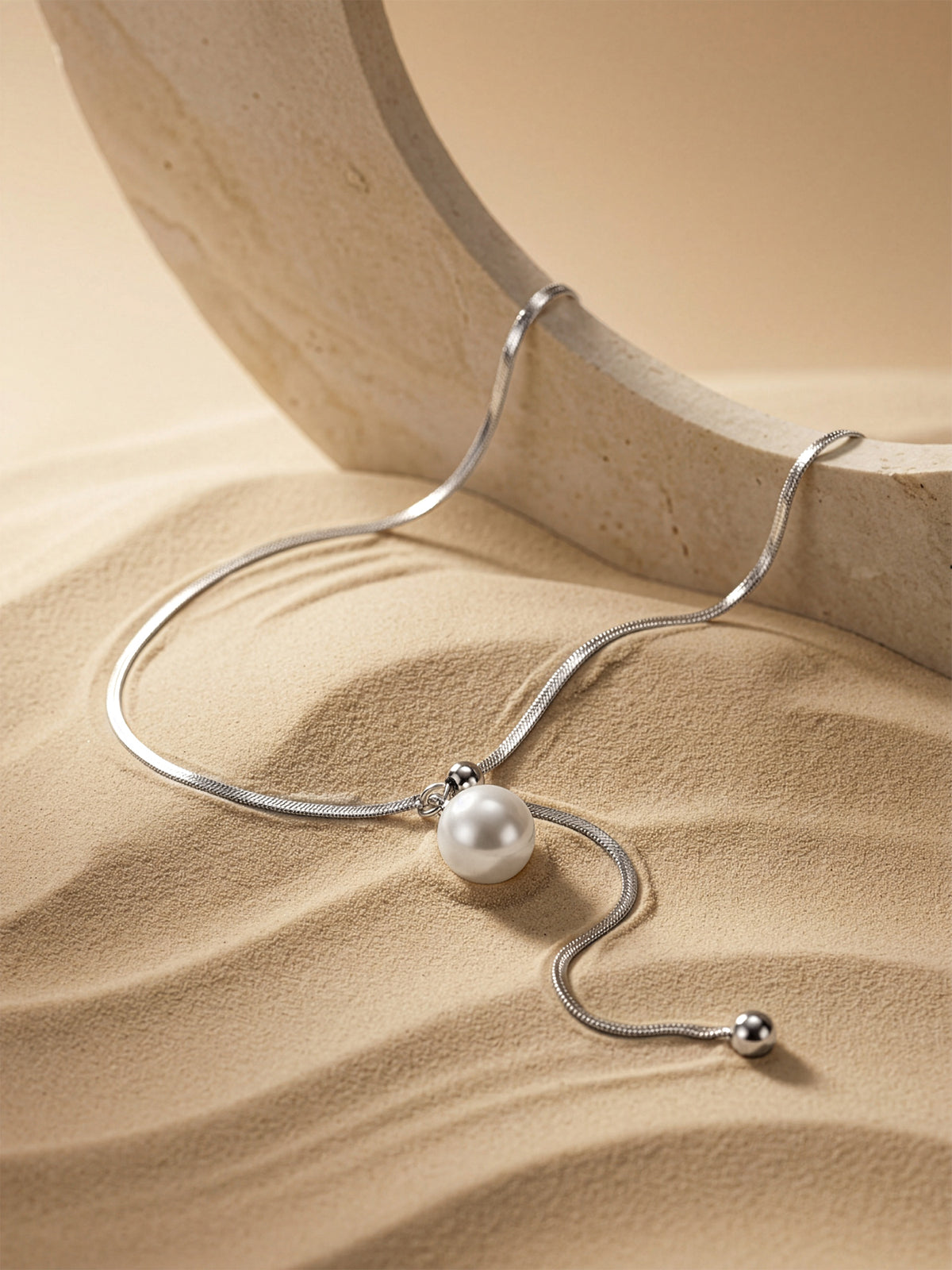 IXIA by GIVA Off Script Rhodium Plated Necklace