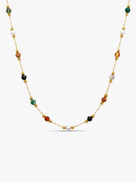Color Rush Gold Plated Charm Necklace