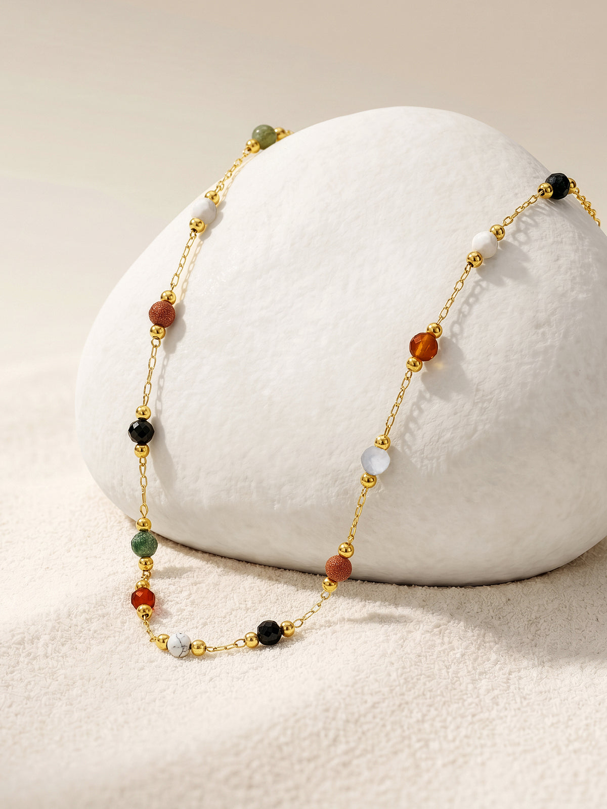 IXIA by GIVA Color Rush Gold Plated Charm Necklace