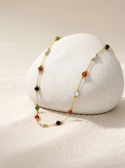 IXIA by GIVA Color Rush Gold Plated Charm Necklace