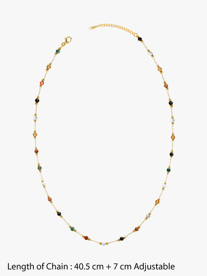Color Rush Gold Plated Charm Necklace
