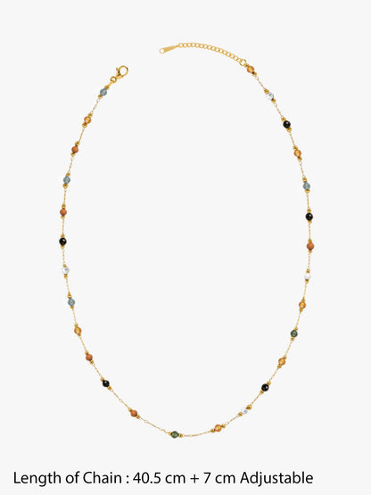 IXIA by GIVA Color Rush Gold Plated Charm Necklace