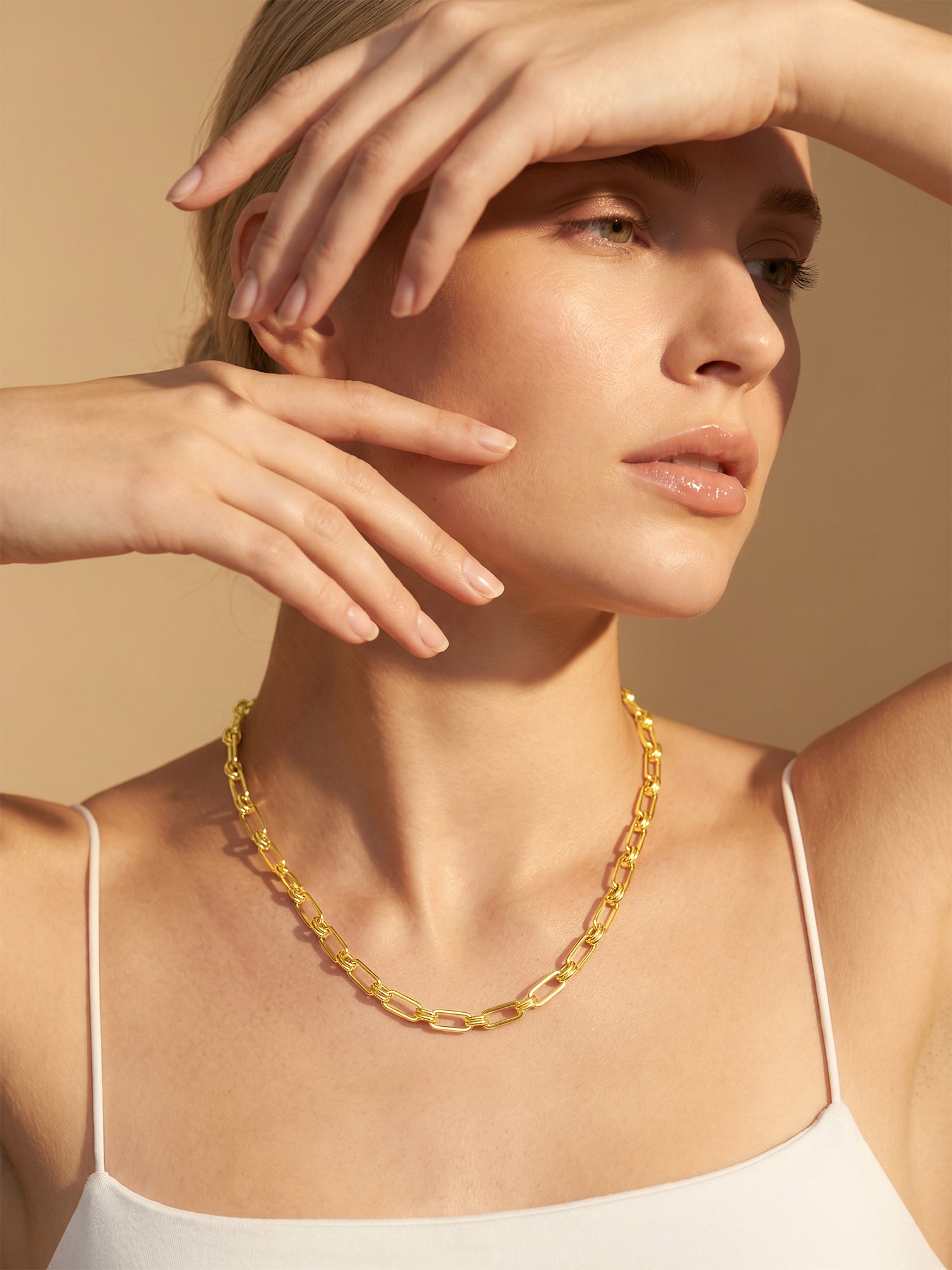  Baddie Link Gold Plated Necklace