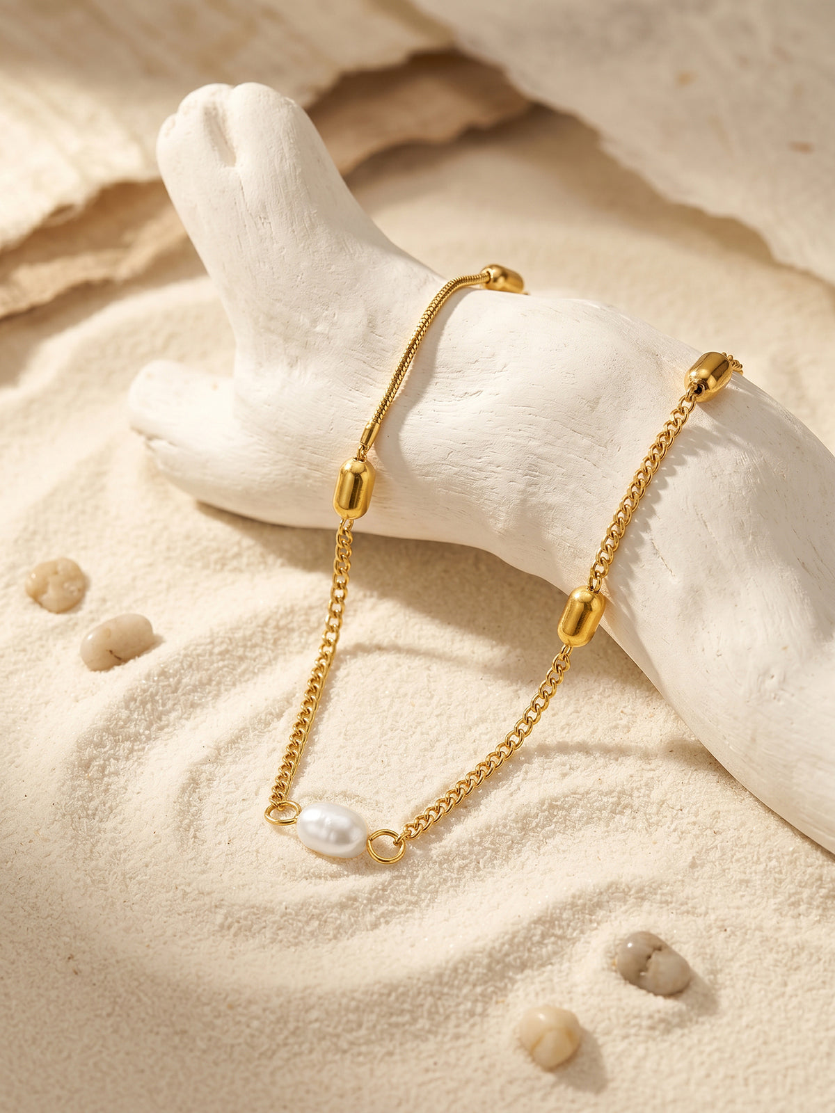 IXIA by GIVA Pearlfied Gold Plated Necklace