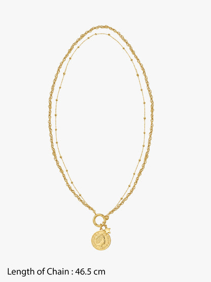 Switch Link Gold Plated Layered Necklace