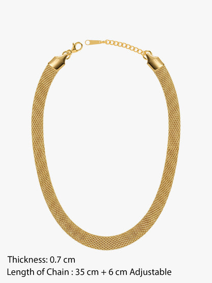 Mesh Mood Gold Plated Necklace