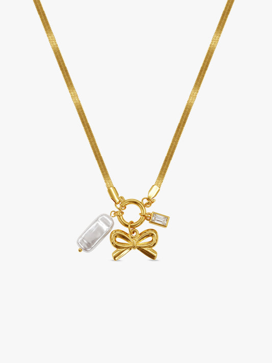 Lil Extra Pearl Gold Plated Necklace