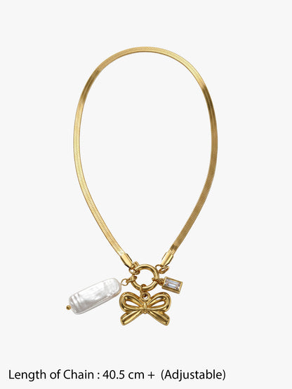 Lil Extra Pearl Gold Plated Necklace