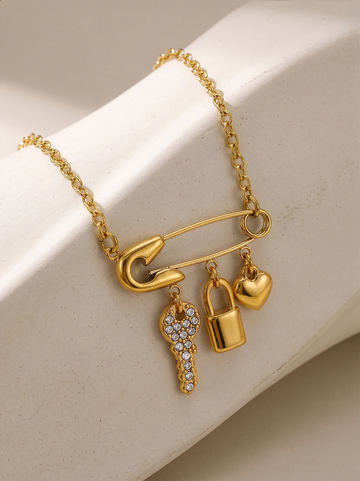 IXIA by GIVA Lucky Drop Gold Plated Necklace