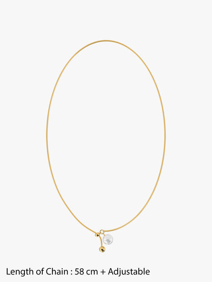 Slide Control Gold Plated Necklace