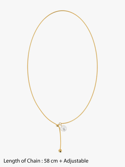 IXIA by GIVA Slide Control Gold Plated Necklace