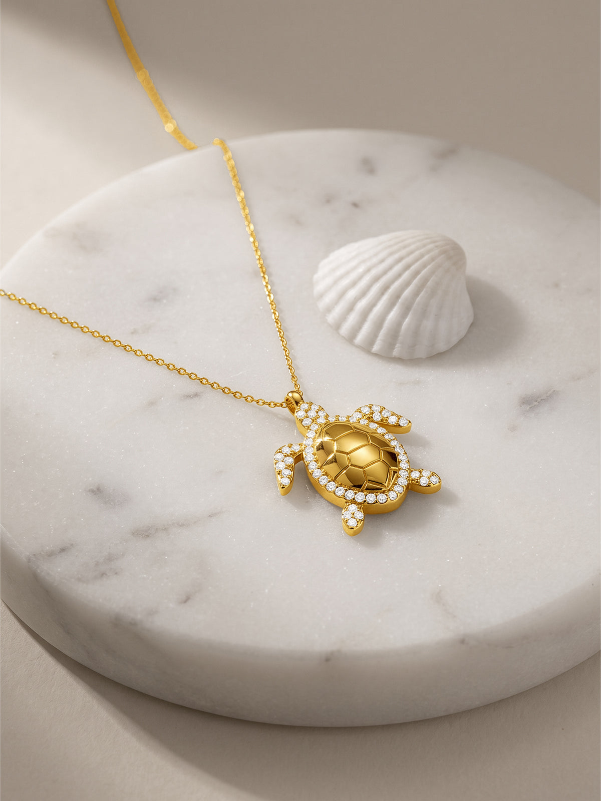 IXIA by GIVA Turtle Icon Gold Plated Pendant With Link Chain