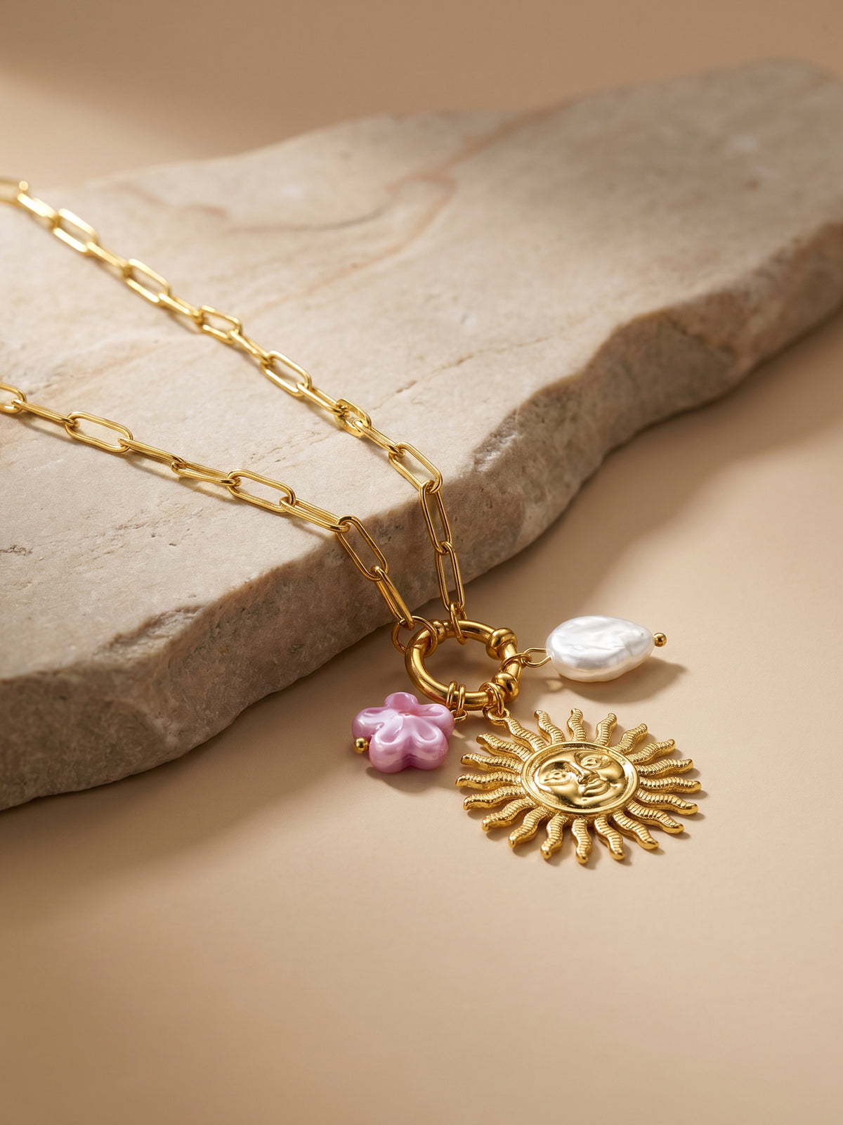 IXIA by GIVA Sun Chaser Gold Plated Necklace