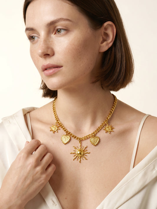 OnnMe by GIVA Written In Stars Gold Plated Necklace