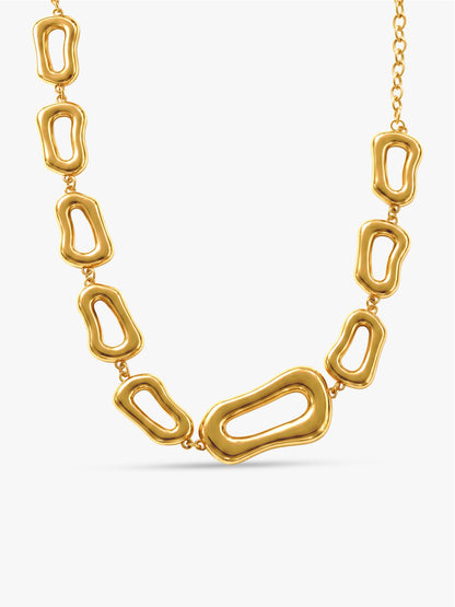 No Small Talk Gold Plated Necklace