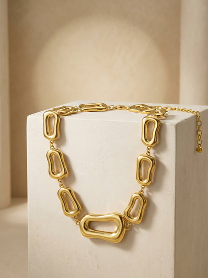 No Small Talk Gold Plated Necklace