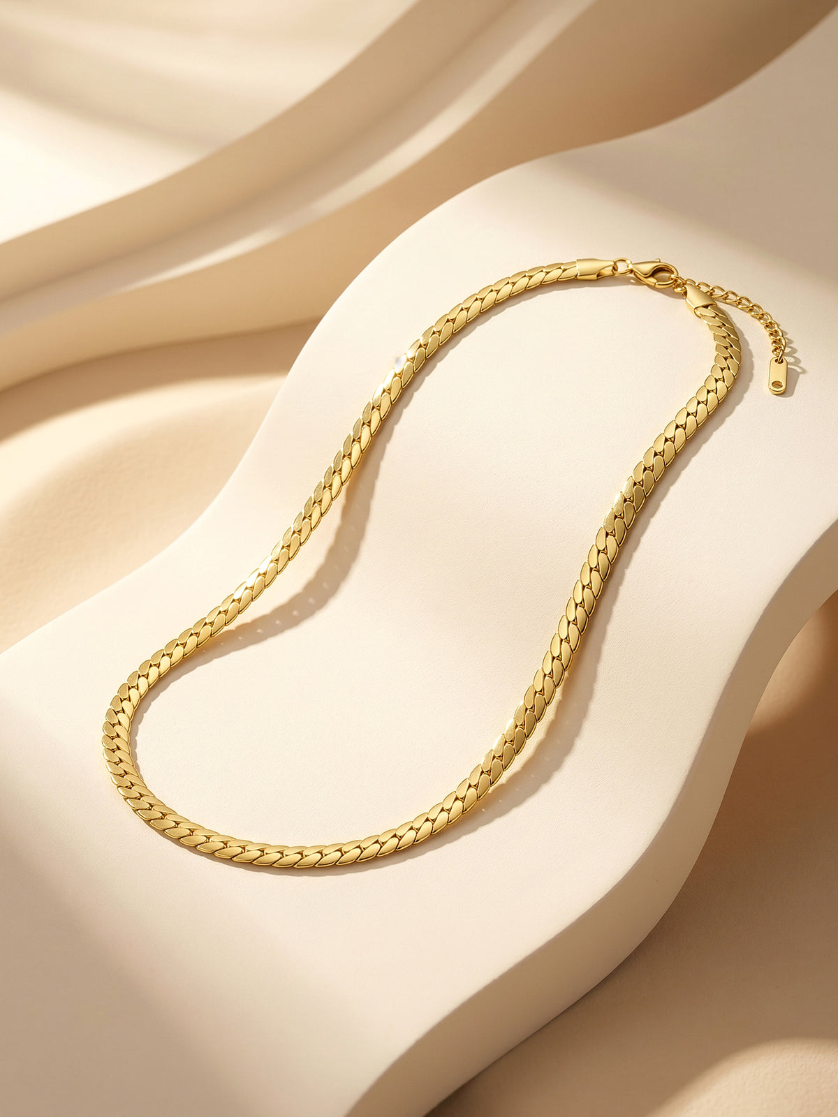 IXIA by GIVA Chain Flow Gold Plated Necklace