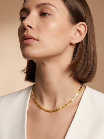 Chain Flow Gold Plated Necklace