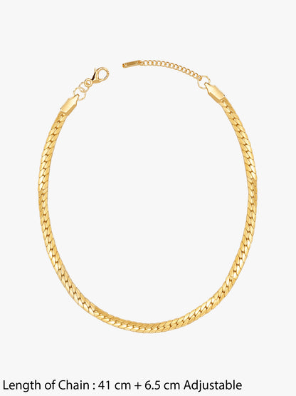 Chain Flow Gold Plated Necklace