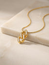 IXIA by GIVA Drip Links Gold Plated Necklace
