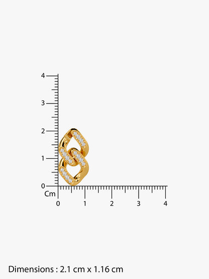 Drip Links Gold Plated Pendant With Link Chain