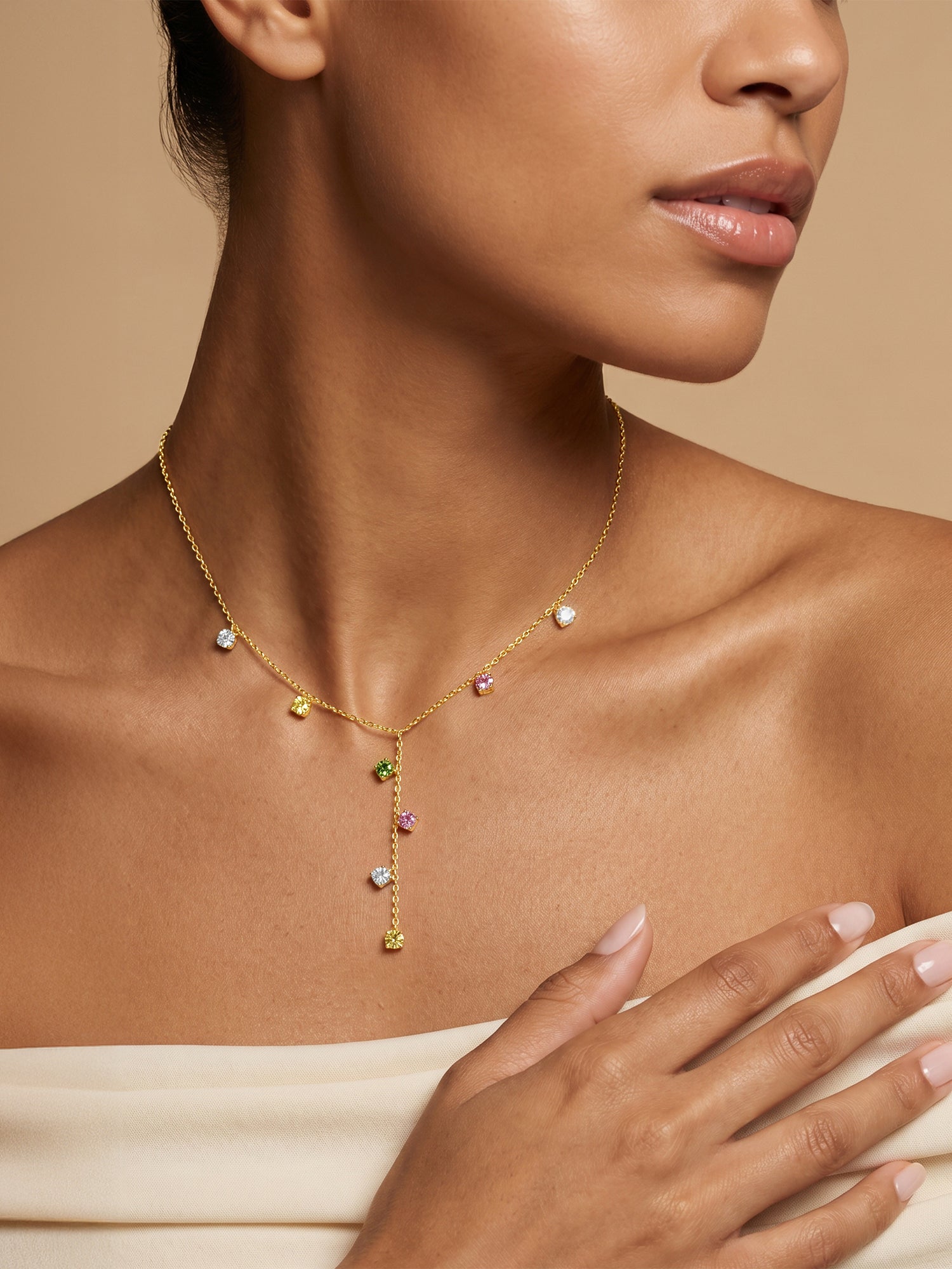 Glow Theory Gold Plated Lariate Necklace