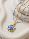 IXIA by GIVA Ocean Eyes Gold Plated Necklace