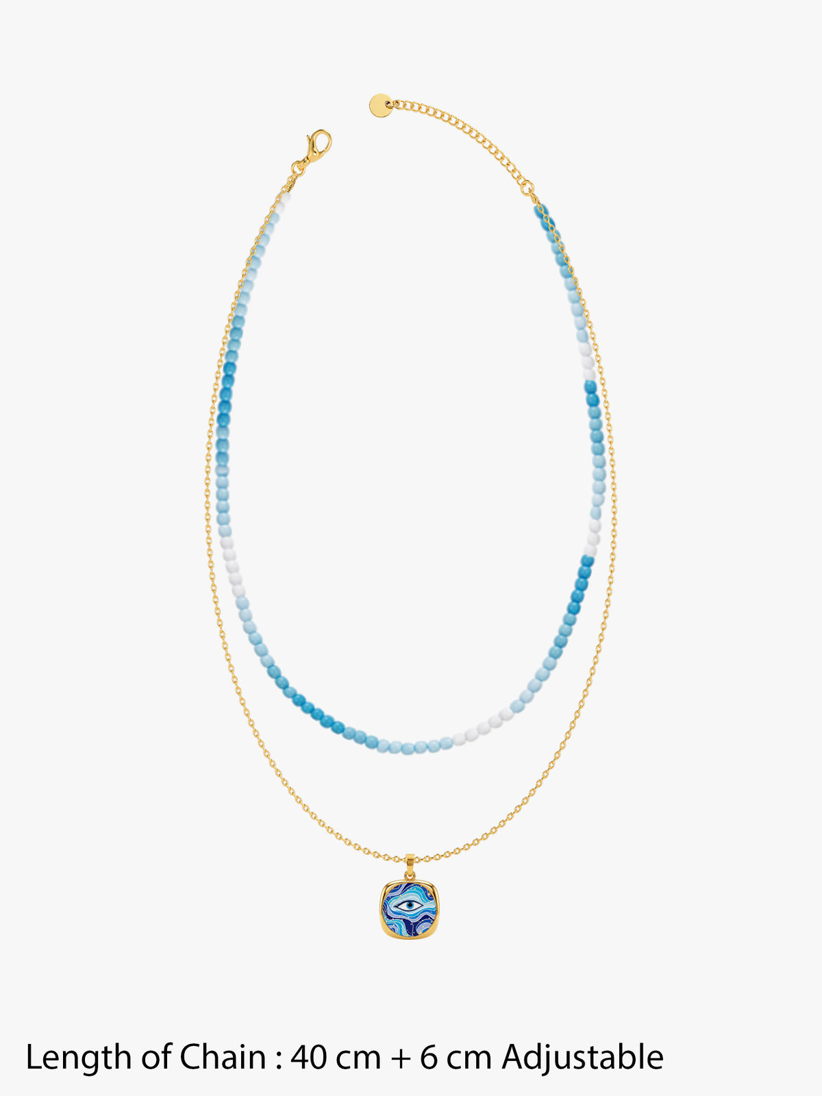 IXIA by GIVA Ocean Eyes Gold Plated Necklace