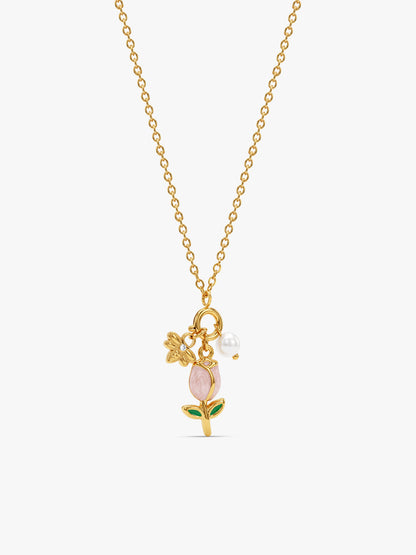 IXIA by GIVA Petalhead Gold Plated Necklace