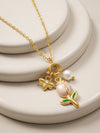 IXIA by GIVA Petalhead Gold Plated Necklace