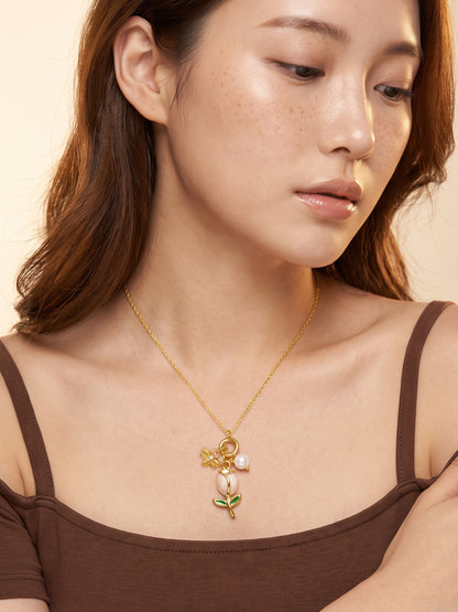 IXIA by GIVA Petalhead Gold Plated Necklace