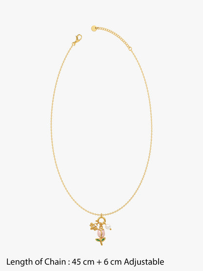 IXIA by GIVA Petalhead Gold Plated Necklace