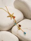 IXIA by GIVA Beachwashed Gold Plated Lariat Necklace