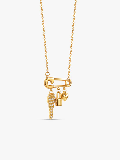 IXIA by GIVA Trinket Charm Gold Plated Necklace