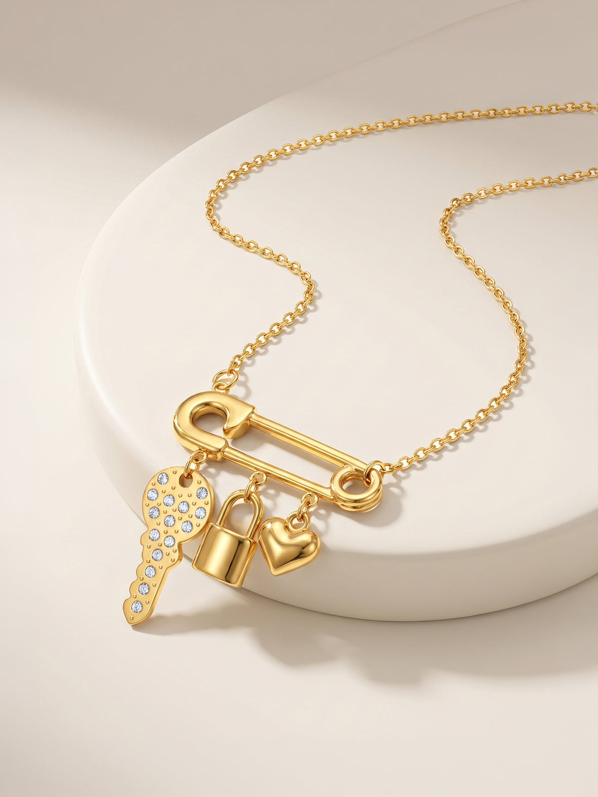 IXIA by GIVA Trinket Charm Gold Plated Necklace