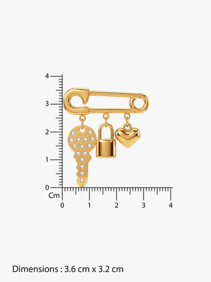 IXIA by GIVA Trinket Charm Gold Plated Necklace