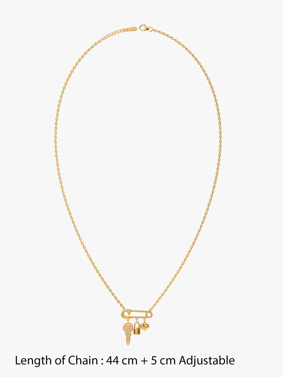 IXIA by GIVA Trinket Charm Gold Plated Necklace