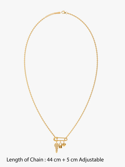 IXIA by GIVA Trinket Charm Gold Plated Necklace