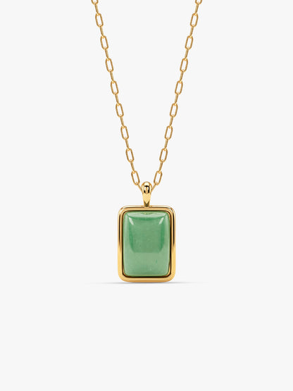 IXIA by GIVA Green Lit Gold Plated Necklace