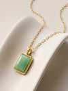 IXIA by GIVA Green Lit Gold Plated Necklace