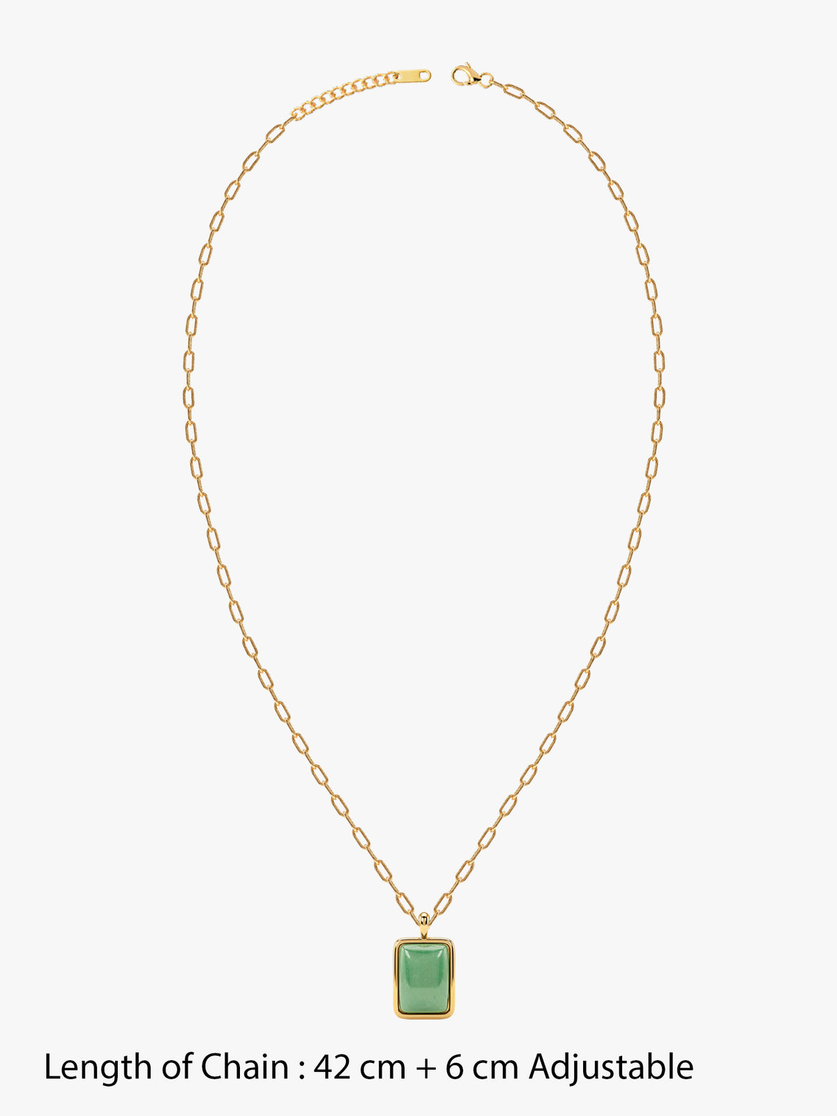 IXIA by GIVA Green Lit Gold Plated Necklace