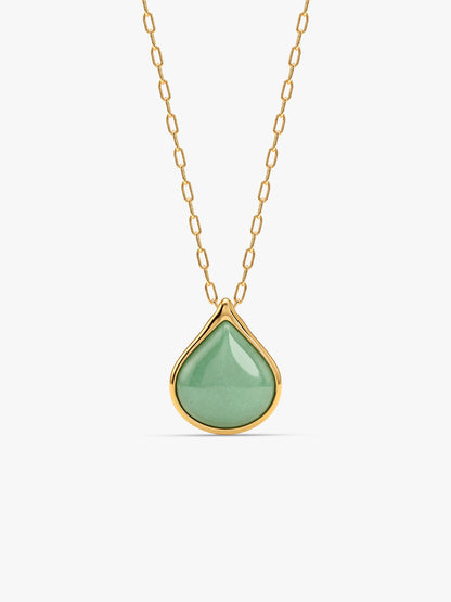 IXIA by GIVA Green Drop Gold Plated Necklace