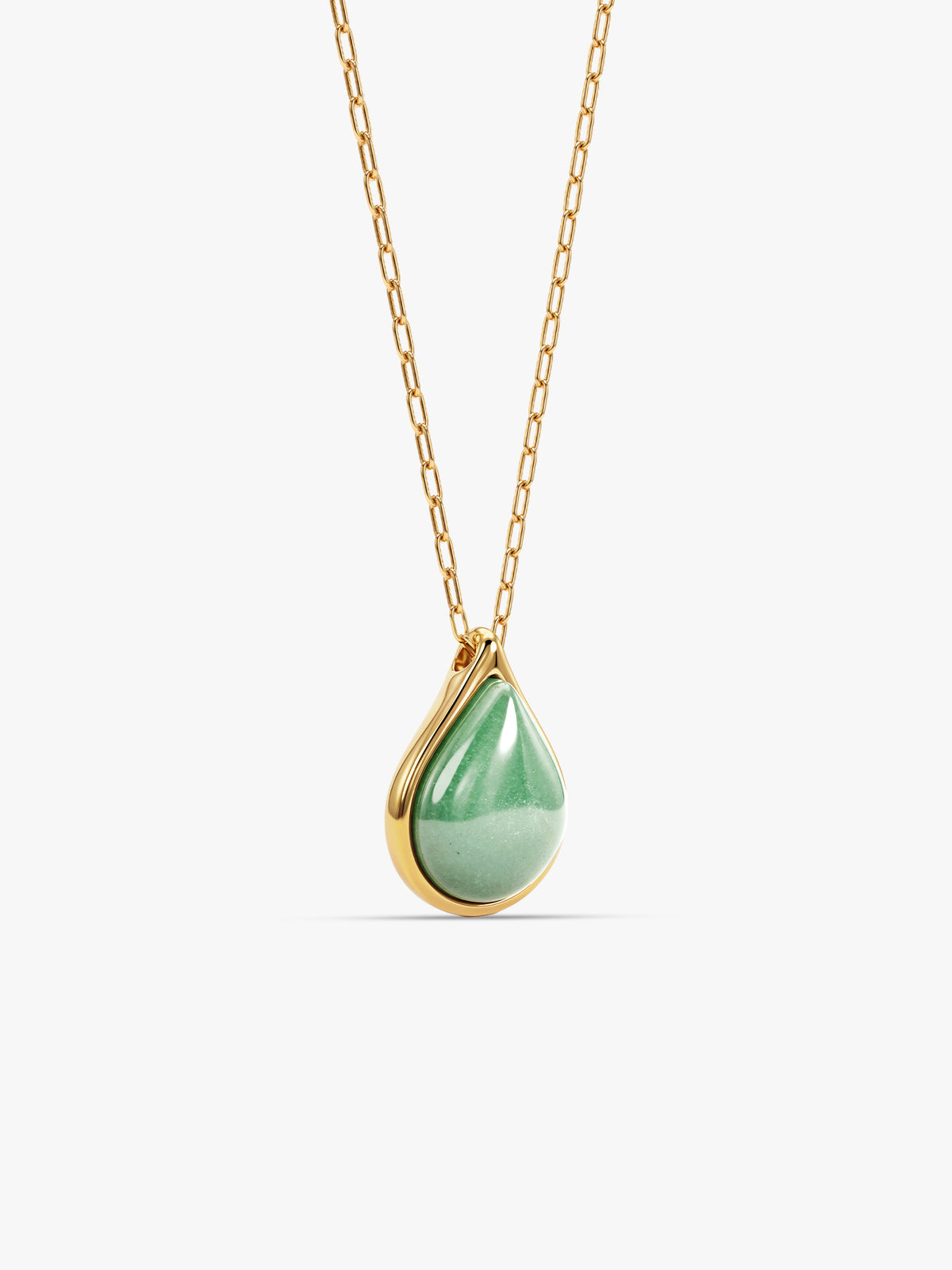 IXIA by GIVA Green Drop Gold Plated Necklace