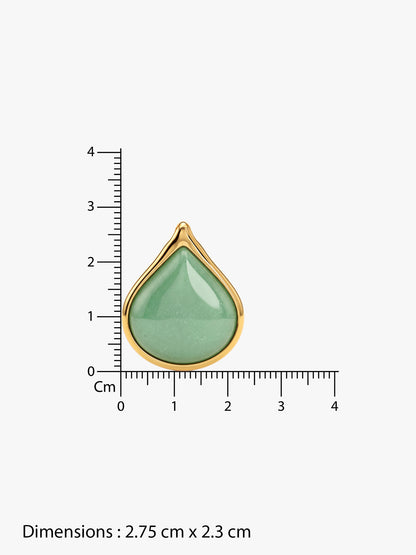 IXIA by GIVA Green Drop Gold Plated Necklace