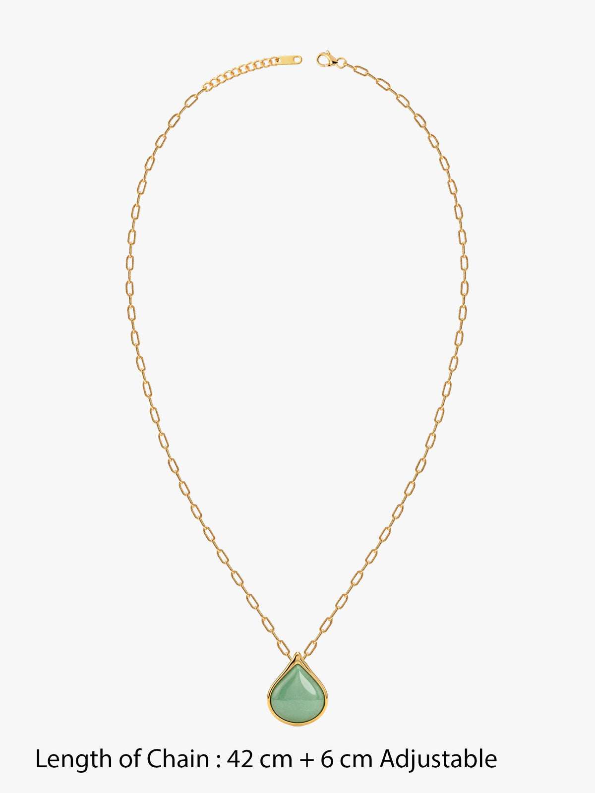 IXIA by GIVA Green Drop Gold Plated Necklace