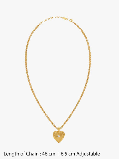IXIA by GIVA Heart to Get Gold Plated Necklace