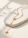 IXIA by GIVA Slow Burn Gold Plated Lariat Necklace
