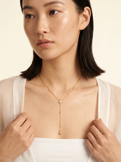 IXIA by GIVA Slow Burn Gold Plated Lariat Necklace